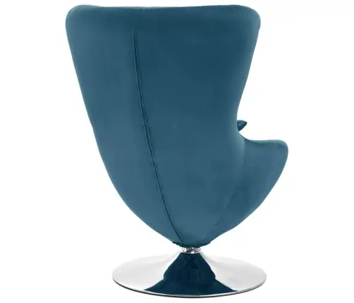 Pöörlev Munakujuline Tool Padjaga, Sinine, Samet