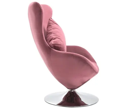 Grozāms Atpūtas Krēsls Ar Spilvenu, Rozā Samts Vidaxl