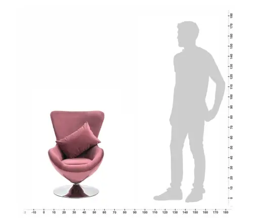 Grozāms Atpūtas Krēsls Ar Spilvenu, Rozā Samts Vidaxl