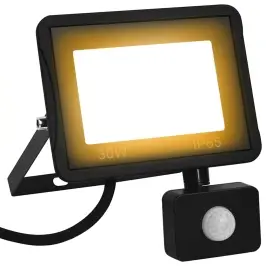 Led Prožektorius Su Jutikliu, Šiltos Baltos Spalvos, 30W