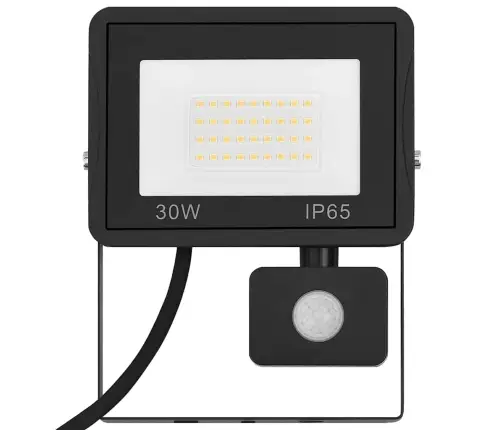 Led Prožektorius Su Jutikliu, Šiltos Baltos Spalvos, 30W