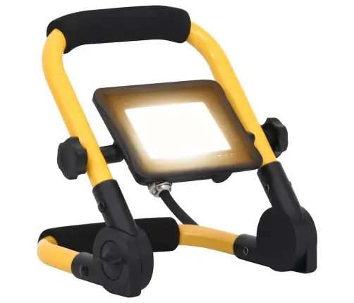 Led Prožektors Ar Rokturi, 20 W, Silti Balta Gaisma Vidaxl