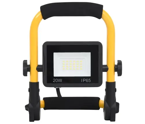 Led Prožektors Ar Rokturi, 20 W, Silti Balta Gaisma Vidaxl