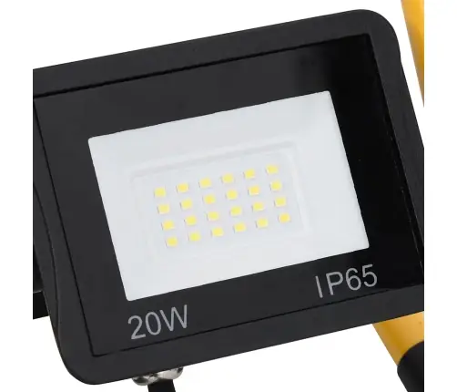 Led Prožektors Ar Rokturi, 20 W, Silti Balta Gaisma Vidaxl