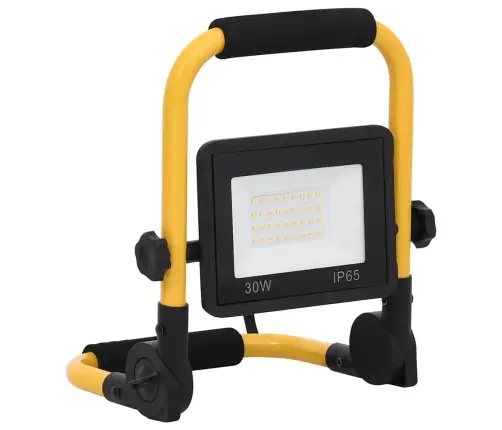 Led Prožektors Ar Rokturi, 30 W, Silti Balta Gaisma Vidaxl