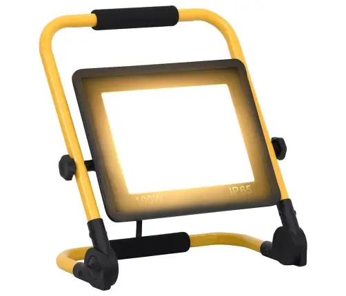 Led Prožektors Ar Rokturi, 100 W, Silti Balta Gaisma Vidaxl