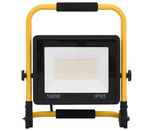Led Prožektors Ar Rokturi, 100 W, Silti Balta Gaisma Vidaxl