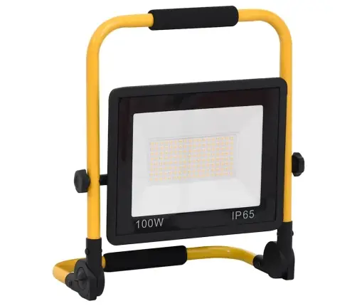 Led Prožektors Ar Rokturi, 100 W, Silti Balta Gaisma Vidaxl