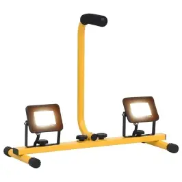 Led Prožektors Ar Rokturi 2X10 W, Silti Balta Gaisma Vidaxl