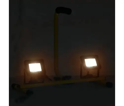 Led Prožektors Ar Rokturi 2X10 W, Silti Balta Gaisma Vidaxl