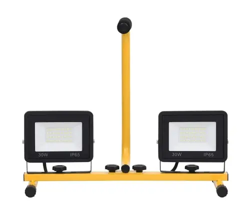 Led Prožektors Ar Rokturi, 2X30 W, Silti Balta Gaisma Vidaxl