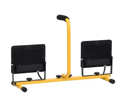 Led Prožektors Ar Rokturi, 2X50 W, Silti Balta Gaisma Vidaxl