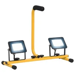 Led Prožektors Ar Rokturi, 2X20 W, Vēsi Balta Gaisma Vidaxl