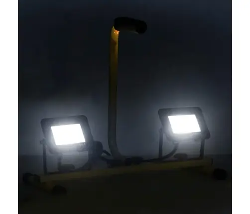 Led Prožektors Ar Rokturi, 2X20 W, Vēsi Balta Gaisma Vidaxl