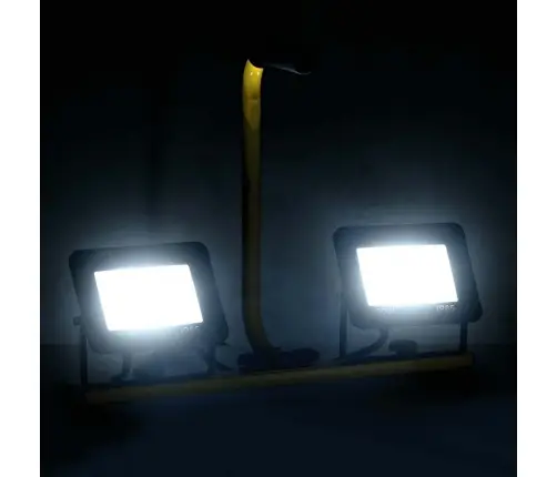 Led Prožektors Ar Rokturi, 2X30 W, Vēsi Balta Gaisma Vidaxl