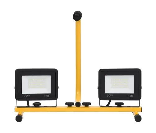 Led Prožektors Ar Rokturi, 2X30 W, Vēsi Balta Gaisma Vidaxl