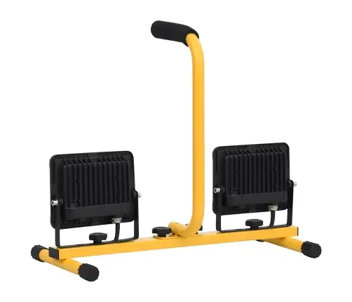 Led Prožektors Ar Rokturi, 2X30 W, Vēsi Balta Gaisma Vidaxl