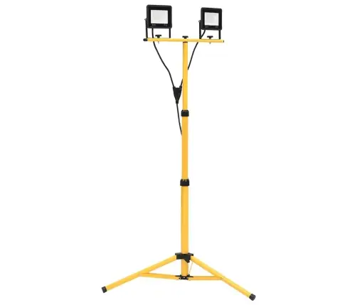 Led Prožektors Ar Statīvu, 2X20 W, Silti Balta Gaisma Vidaxl