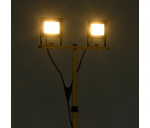 Led Prožektors Ar Statīvu, 2X20 W, Silti Balta Gaisma Vidaxl