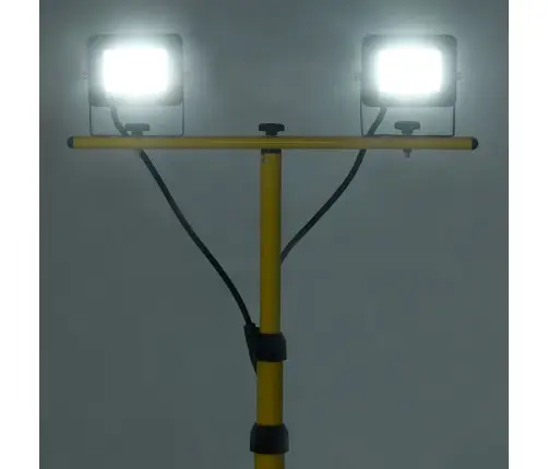 Led Prožektors Ar Statīvu, 2X30 W, Vēsi Balta Gaisma Vidaxl
