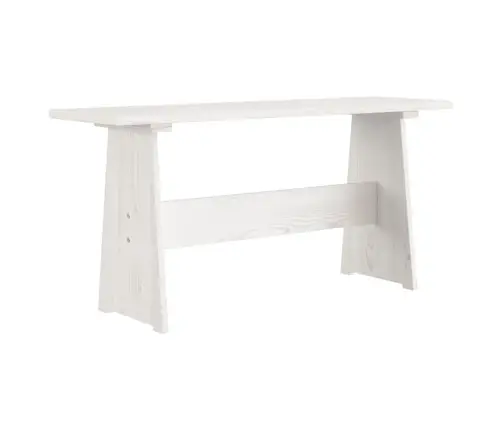 Ēdamgalds Ar Solu Reine, Balts, Priedes Masīvkoks Vidaxl