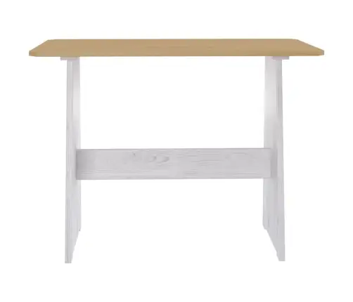 Ēdamgalds Ar Solu Reine, Medus Brūns, Balts, Priedes Masīvkoks Vidaxl