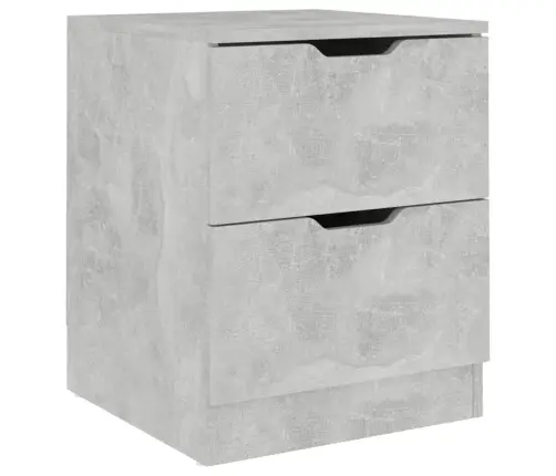 Naktsskapītis, Betona Pelēks, 40X40X50 Cm, Inženierijas Koks Vidaxl