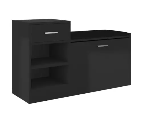 Apavu Plaukts, Spīdīgi Melns, 94,5X31X57 Cm, Inženierijas Koks Vidaxl