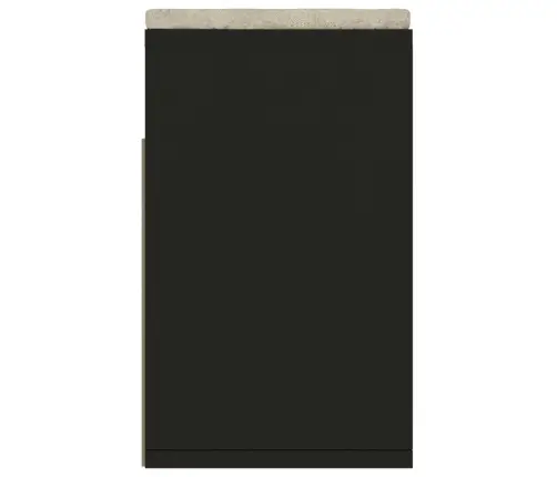 Apavu Plaukts Ar Matraci, Melns, 104X30X49Cm, Inženierijas Koks Vidaxl