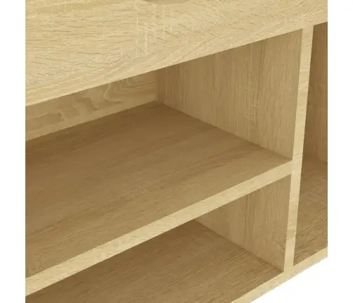 Apavu Plaukts Ar Matraci Ozolkoka 104X30X49Cm Inženierijas Koks Vidaxl