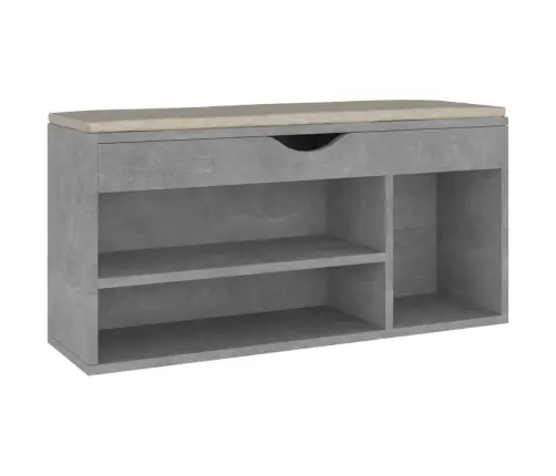 Batų Suoliukas Su Pagalvėle, Betono, 104X30X49cm Mediena