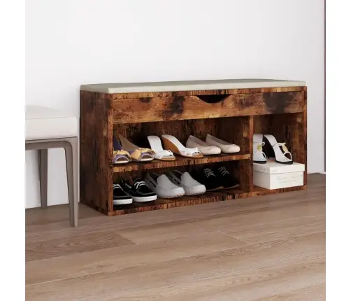 Apavu Plaukts Ar Matraci Ozolkoka 104X30X49Cm Inženierijas Koks Vidaxl