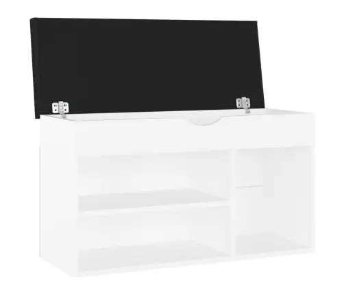 Apavu Plaukts Ar Matraci, Balts, 80X30X47 Cm, Inženierijas Koks Vidaxl