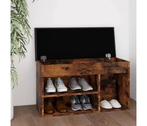 Batų Suoliukas Su Pagalvėle, Dūminis, 80X30X47cm Mediena