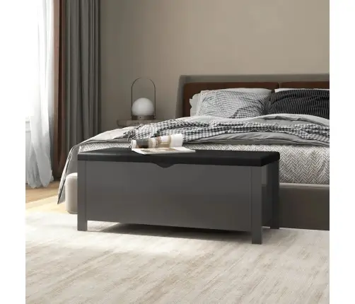 Uzglabāšanas Kaste, Pelēka, 105X40X45 Cm, Inženierijas Koks Vidaxl