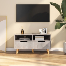 Telerikapp, Betoonhall, 90X40X48,5 cm Tehispuit