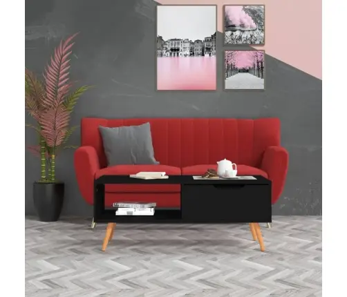 Kafijas Galdiņš, Melns, 100X49,5X43 Cm, Inženierijas Koks Vidaxl Kafijas Galdiņš, Melns, 100X49,5X43 Cm, Inženierijas Koks Vidaxl