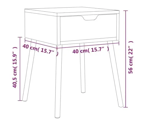 Naktsskapīši, 2 Gab., Balti, 40X40X56 Cm, Inženierijas Koks Vidaxl