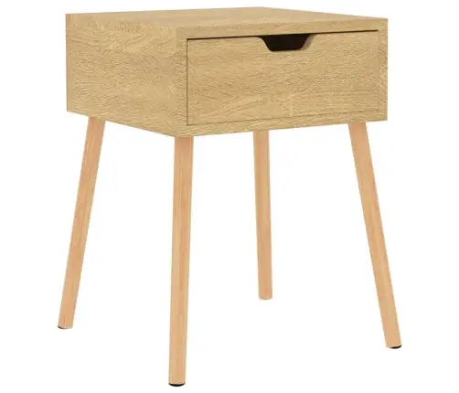 Naktsskapītis, Ozolkoka Krāsa, 40X40X56 Cm, Inženierijas Koks Vidaxl