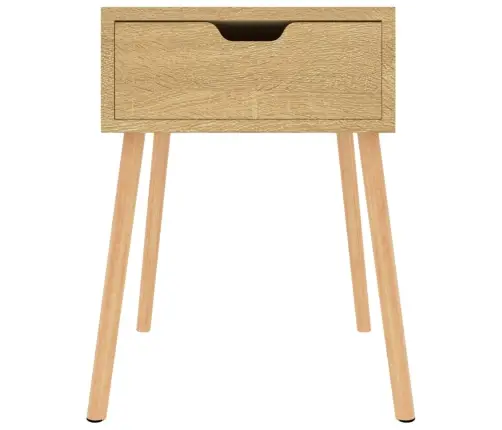 Naktsskapītis, Ozolkoka Krāsa, 40X40X56 Cm, Inženierijas Koks Vidaxl