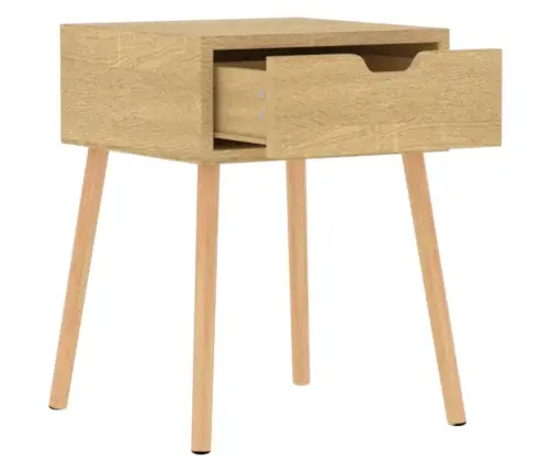 Naktsskapītis, Ozolkoka Krāsa, 40X40X56 Cm, Inženierijas Koks Vidaxl