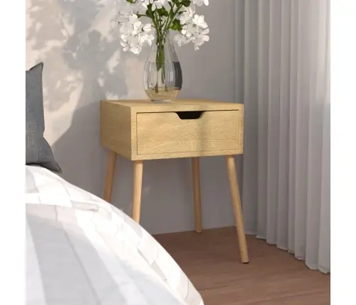 Naktsskapītis, Ozolkoka Krāsa, 40X40X56 Cm, Inženierijas Koks Vidaxl