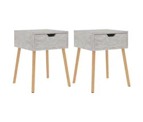 Naktsskapīši, 2 Gab., Pelēki, 40X40X56 Cm, Inženierijas Koks Vidaxl Naktsskapīši, 2 Gab., Pelēki, 40X40X56 Cm, Inženierijas Koks Vidaxl