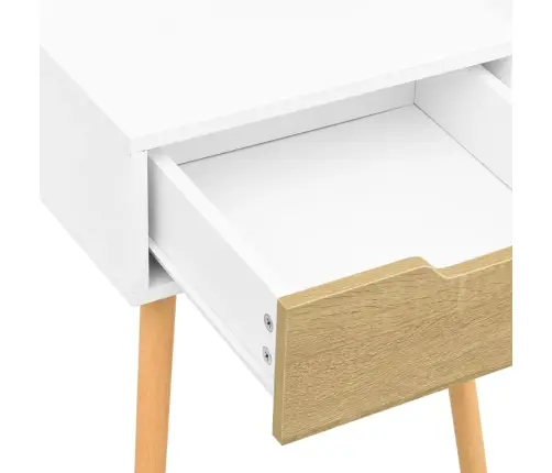 Öökapp, Valge Ja Sonoma Tamm, 40X40X56 cm Tehispuit