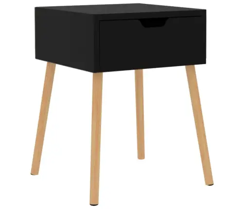 Naktsskapītis, Spīdīgi Melns, 40X40X56 Cm, Inženierijas Koks Vidaxl