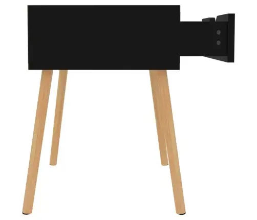 Naktsskapītis, Spīdīgi Melns, 40X40X56 Cm, Inženierijas Koks Vidaxl