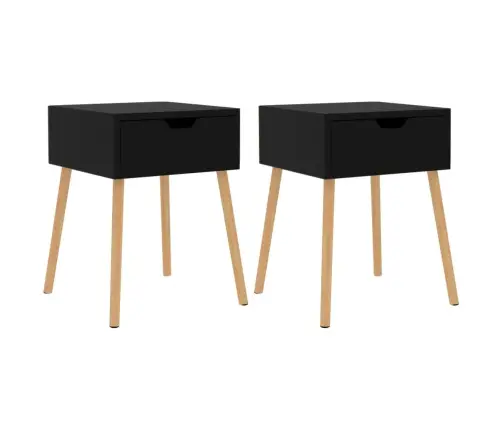 Naktsskapīši, 2 Gab. 40X40X56Cm Spīdīgi Melni Inženierijas Koks Vidaxl Naktsskapīši, 2 Gab. 40X40X56Cm Spīdīgi Melni Inženierijas Koks Vidaxl