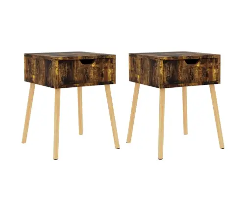 Naktsskapīši, 2 Gb., Koka Krāsa, 40X40X56 Cm, Inženierijas Koks Vidaxl