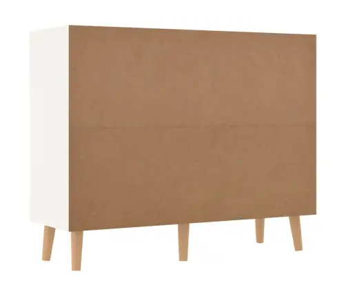 Kumode, Balta, Ozola Krāsa, 90X30X72 Cm, Inženierijas Koks Vidaxl