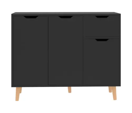 Kumode, Spīdīgi Melna, 90X30X72 Cm, Inženierijas Koks Vidaxl